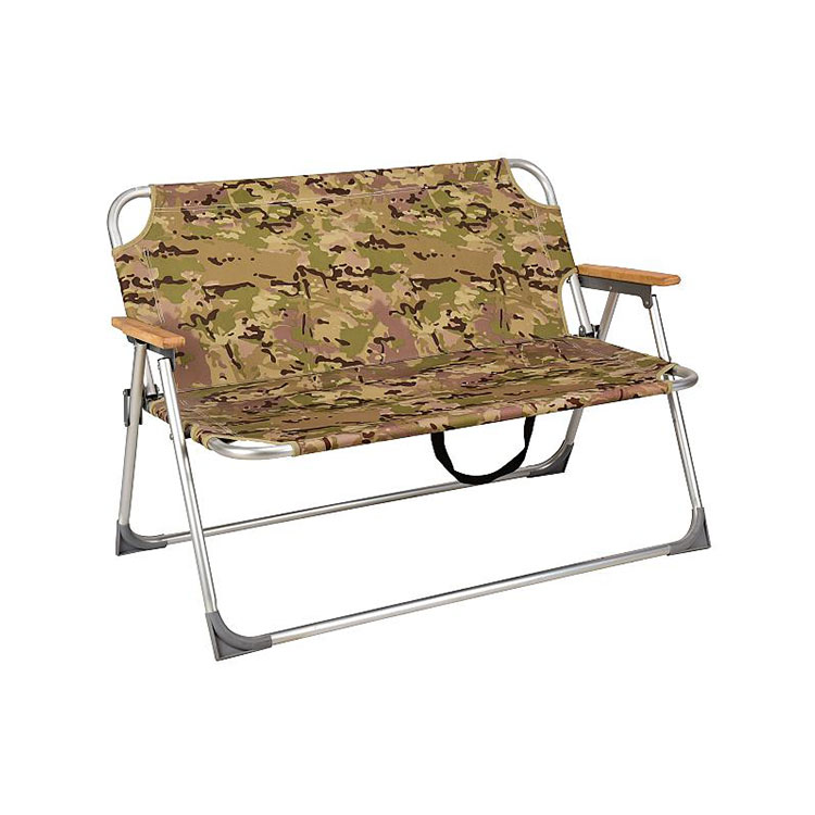 Leichte Armlehne aus Holz für den Außenbereich, klappbar, 2-Personen-Sitzstuhl