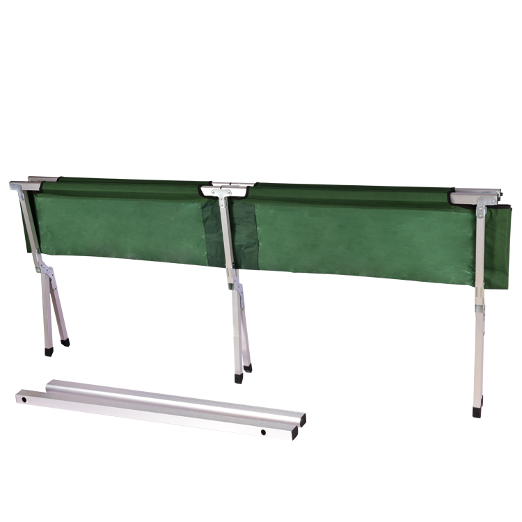 Klappbares Campingbett aus Metall